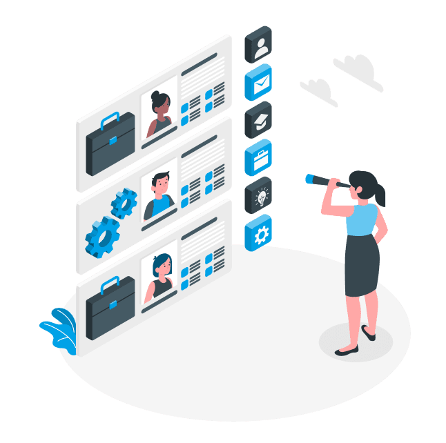 Data professional analyzing charts and dashboards